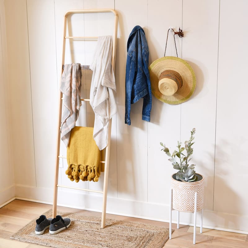 Wood Ladder Towel Rack