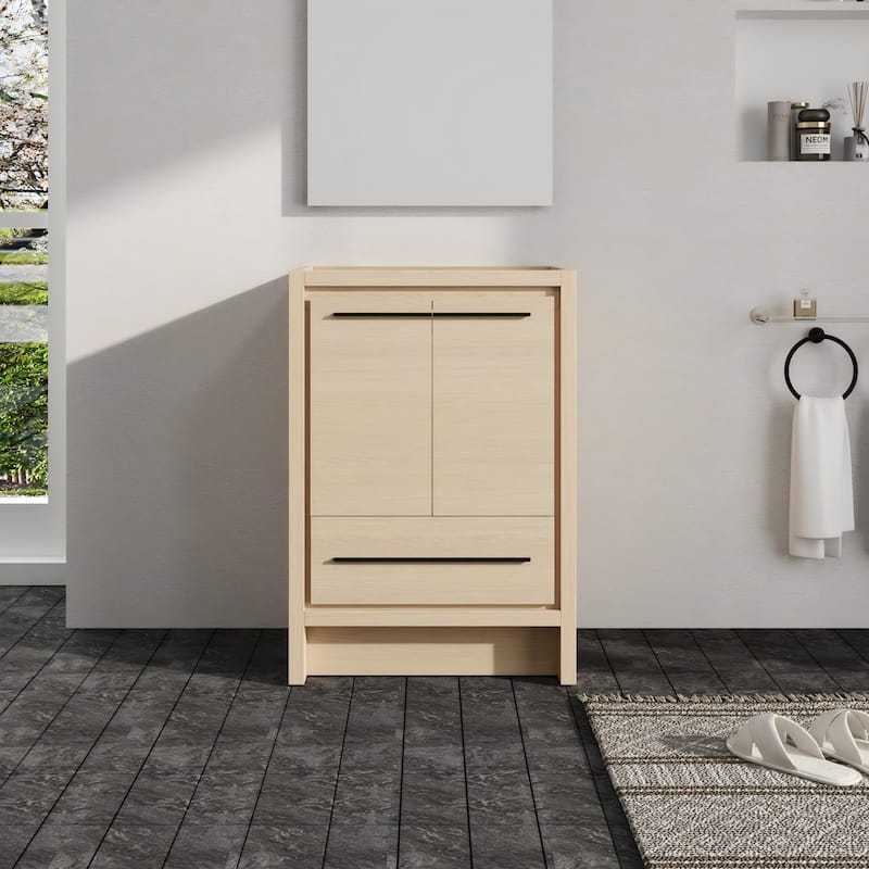 Malwee 24"/30"/36"/48"/60" Bathroom Vanity Without Sink, FreeStanding Vanity Cabinet with Soft Close Door and Drawer - 23.3"×18.0"×33.7"