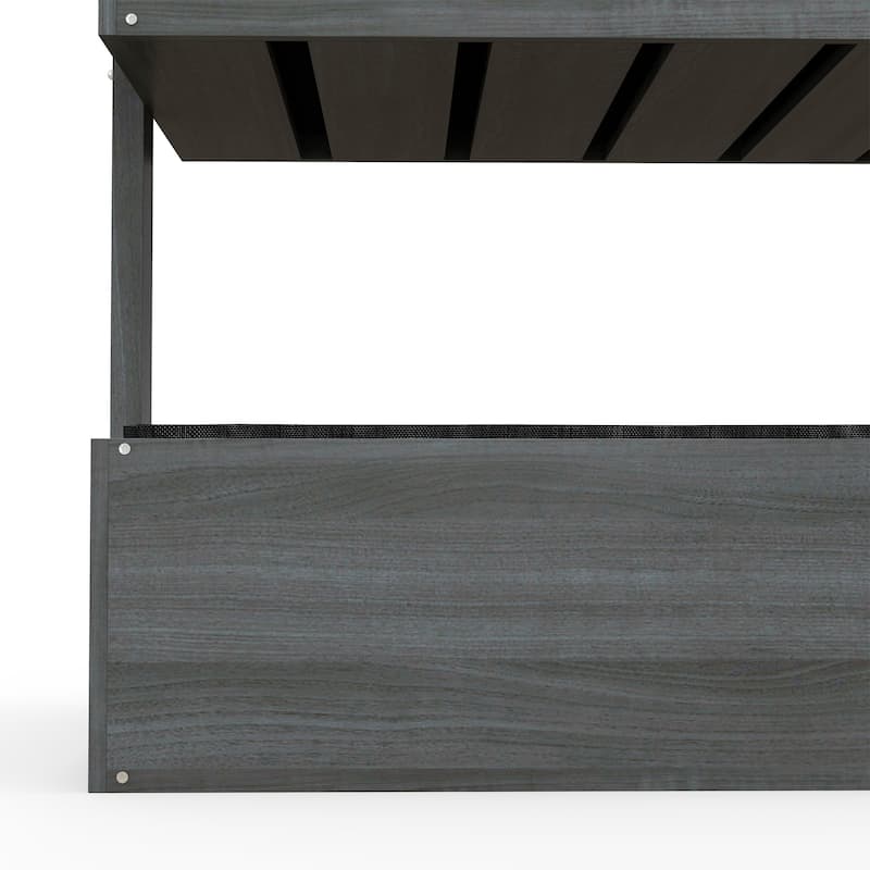 Outsunny Vertical Garden Planter, Wooden 4 Tier Planter Box, Self-Draining with Non-Woven Fabric for Outdoor Flowers