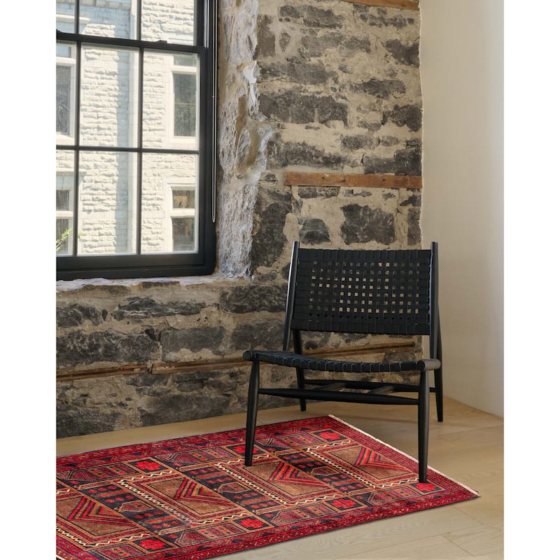 ECARPETGALLERY Hand-knotted Teimani Dark Navy Wool Rug - 3'1 x 4'11