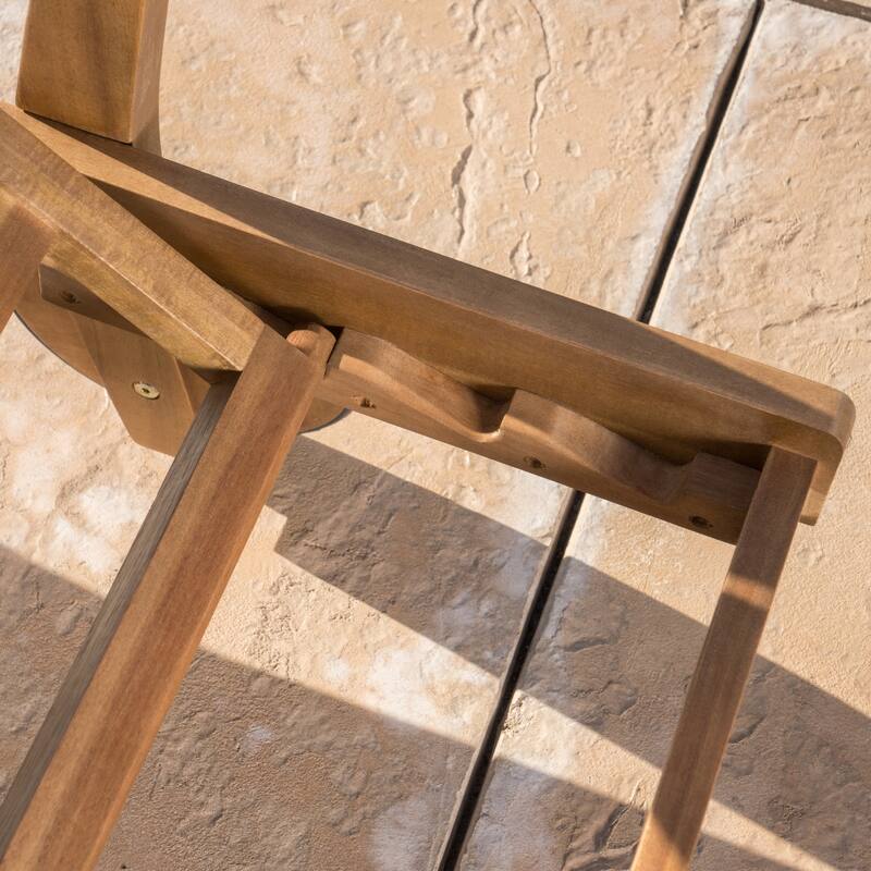 Perla Outdoor Acacia Wood Chaise Lounge by Christopher Knight Home