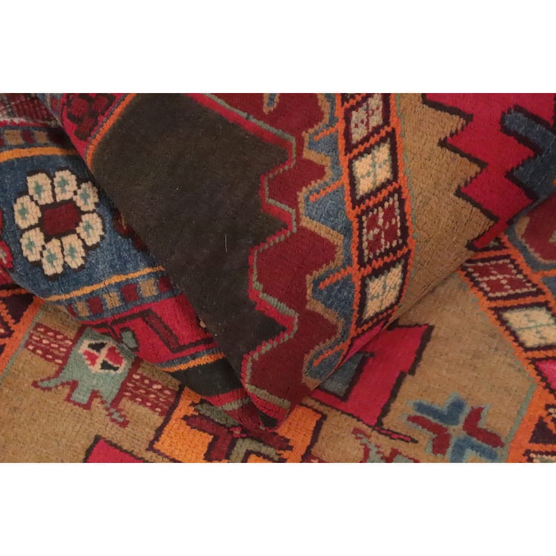Hand Knotted Oriental 100% Wool Carpet Traditional Geometric Greys & Charcoal Ardebil Runner Rug - 10' 1'' X 3' 8''