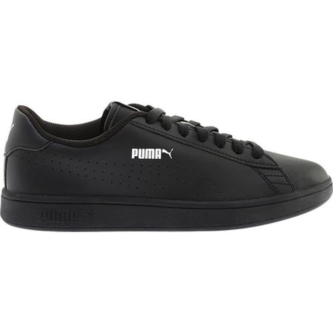black leather puma sneakers
