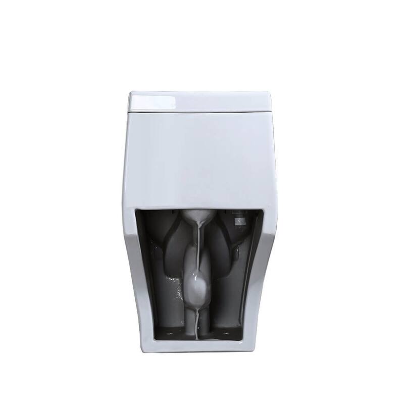 Fine Fixtures Modern Dual Flush Elongated One-Piece Toilet (Seat Included)
