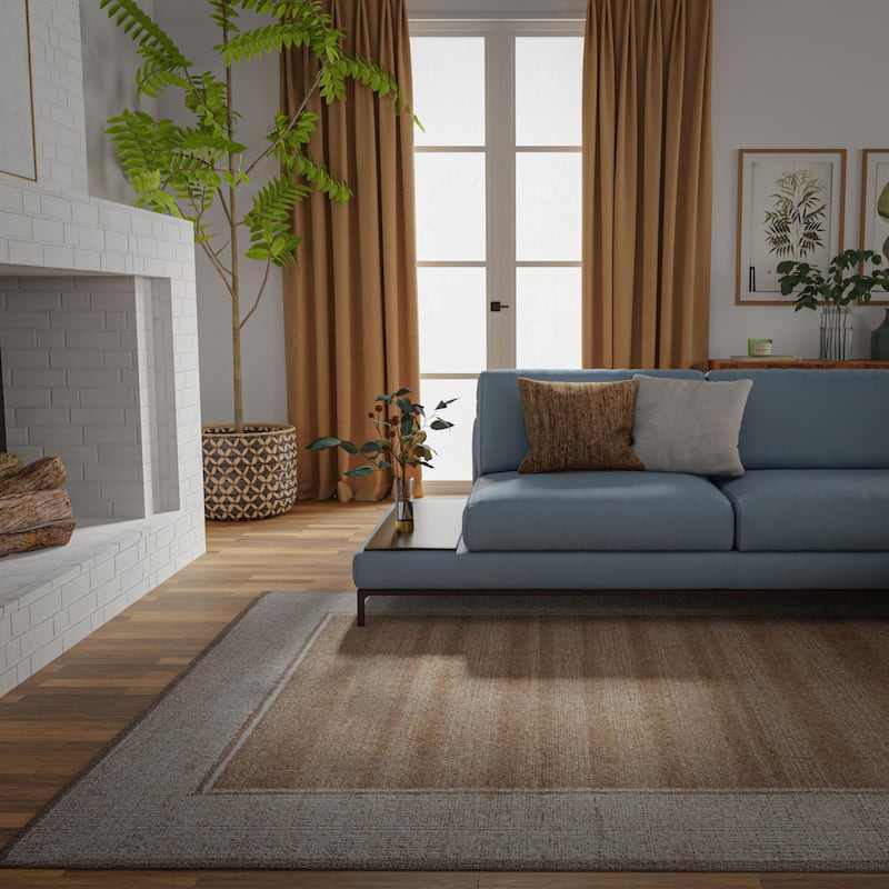 Alora Decor Maude Hand-Tufted Bordered Geometric Beige/Ivory Area Rug