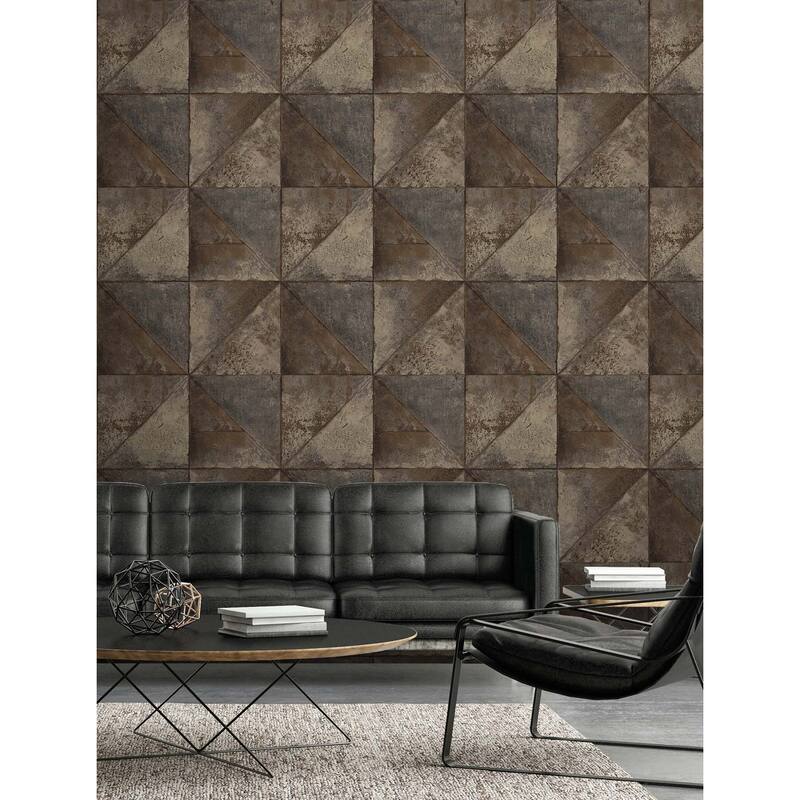Seabrook Designs Faux Metallic Diamonds Unpasted Wallpaper