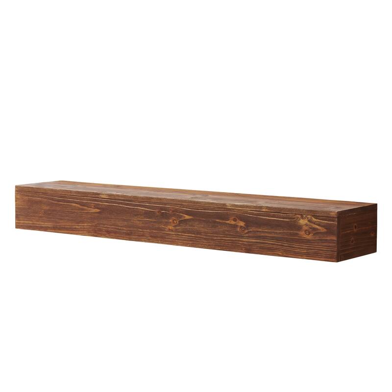72" Rustic Wood Fireplace Mantel
