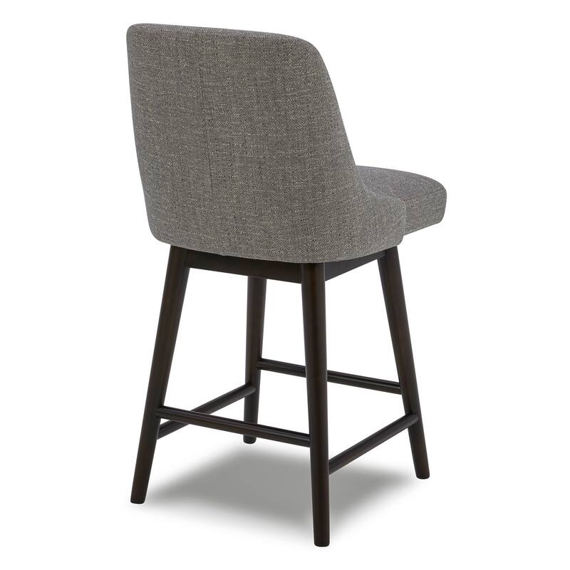 Spruce & Spring Hazel Upholstered Counter Height Swivel Barstool with Back