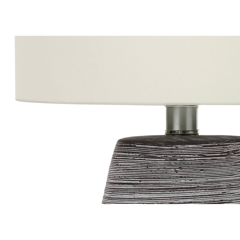 Table Lamp Grey Ceramic Shade Modern Accent Lamp 19"H Home Decor Living Room Bedroom