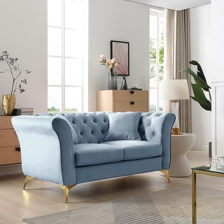 Velvet Loveseat Sofa for Living Room Elegance - Bed Bath & Beyond ...