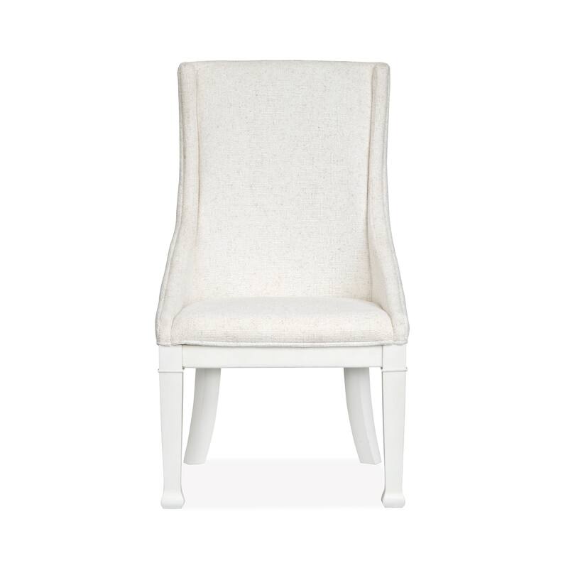 Magnussen Home Kingston Whisper White And Cerused Nutmeg Upholstered Host Chair Two Pack - 23.5''W x 25.5''D x 41.25''H