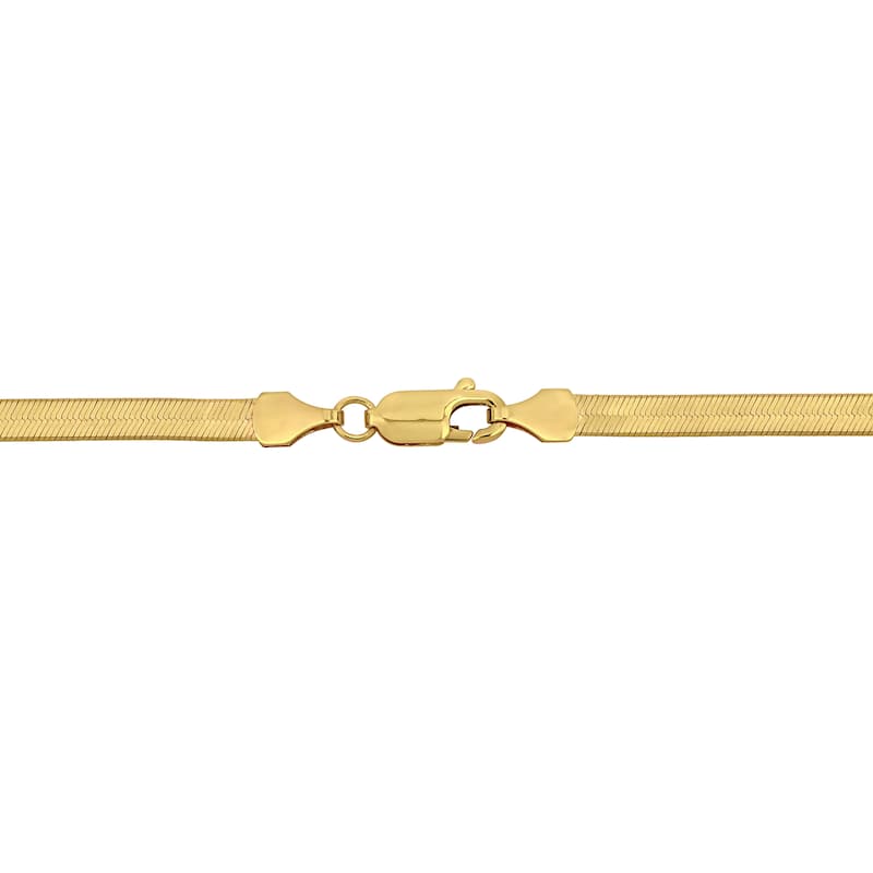 Miadora 3.5mm Flex Herringbone Chain Necklace in 10k Yellow Gold-18 in