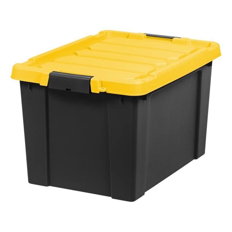 IRIS USA® STOR-IT-ALL 78.50 Qt Buckle Lid - Black - Set of 2