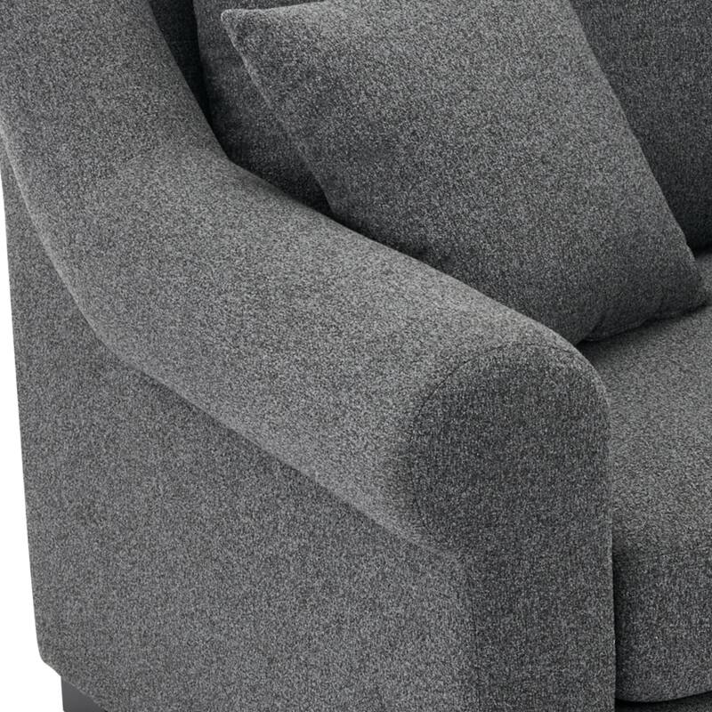 Chenille Oversized Armchair with Wide Roll Arms by Harper&Bright Designs