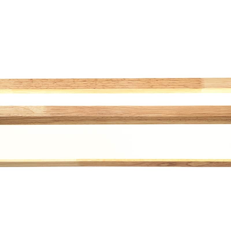 Rustic Natural Wood Dimmable LED Oval Ceiling Light 3000K - Wood Grain - 31.5 Inches