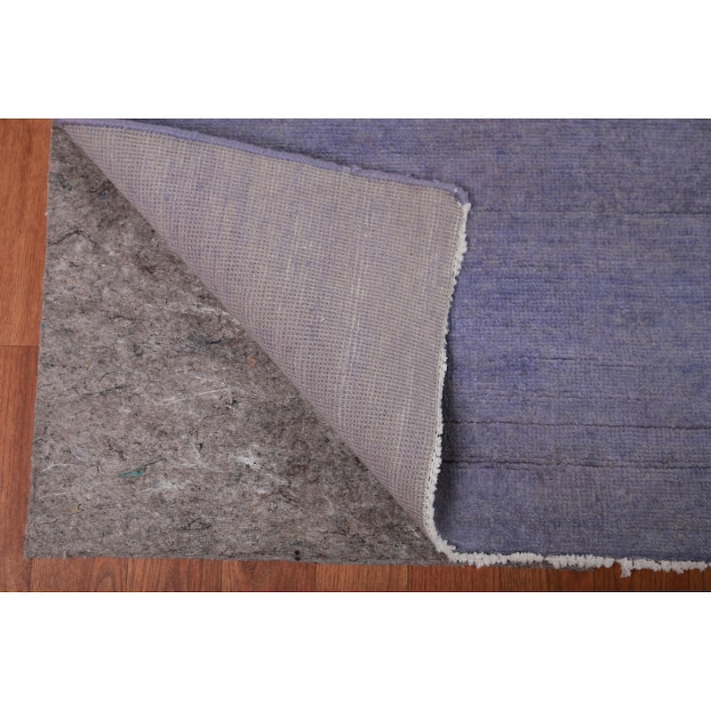Hand Knotted Oriental 100% Wool Carpet Modern Solid Navy Blue & Blues Gabbeh Area Rug - 13' 10'' X 10' 1''