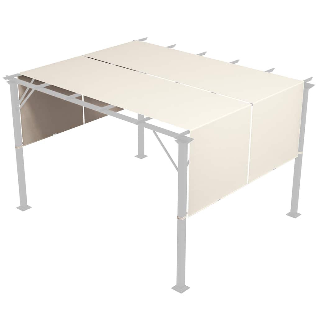 2-Piece 4 x 18ft Pergola Canopy Replacement, UV Protection Shade Cover, Easy to Install for 10 x 11.8ft Pergola, Khaki