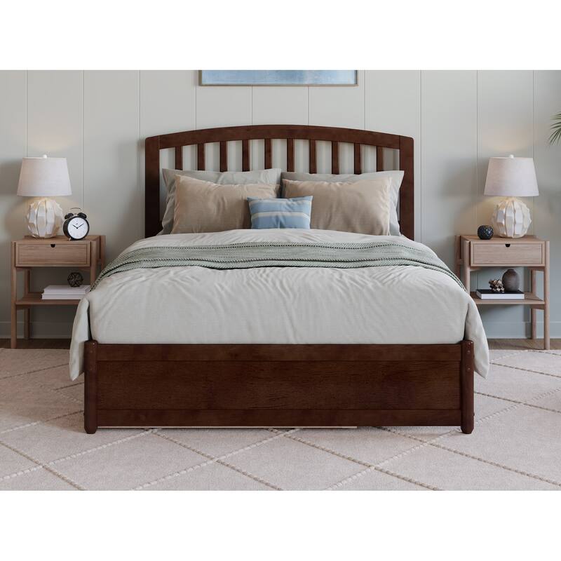 Lucia Platform Bed with Panel Footboard and Twin Trundle