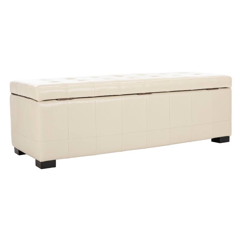 SAFAVIEH Karrie Large Black Storage Bench - 46.9" x 18.3" x 16.7" - 48Wx18Dx17H