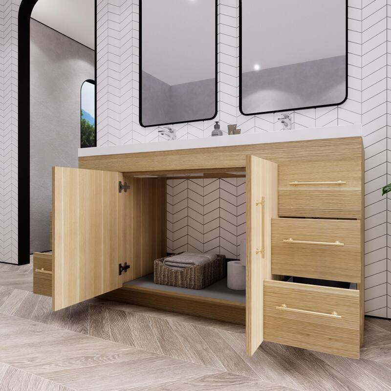 Eliza 60'' Freestanding Vanity with Double Sink