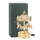 preview thumbnail 2 of 6, 24K Gold Plated Music Box w/Crystal Studded Carousel Horse Figurine