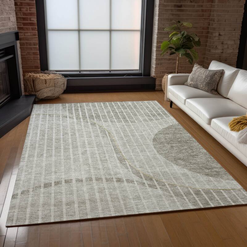 Machine Washable Indoor/ Outdoor Chantille Contemporary Rug