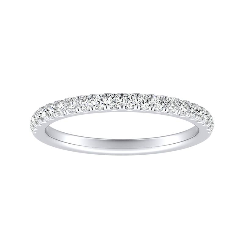 Auriya 1/3ctw Classic Round Diamond Wedding Band 14k Gold - White - 5