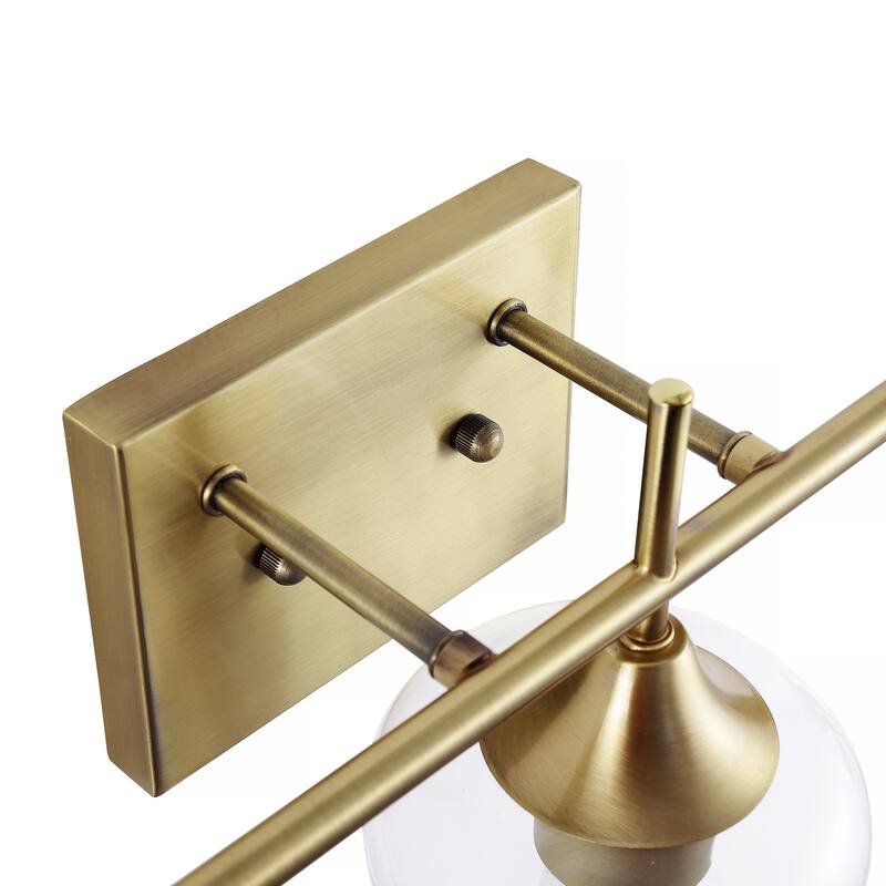 GetLedel 3-Light Dimmable Bathroom Vanity Light Wall Sconce with Clear Glass Shades