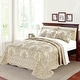 preview thumbnail 1 of 6, Serenta Damask 4-piece Bedspread Set Beige - King