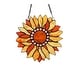 preview thumbnail 1 of 13, Handcrafted Floral Design Vibrant Multicolor Stained Glass Window Panel Orange/Yellow