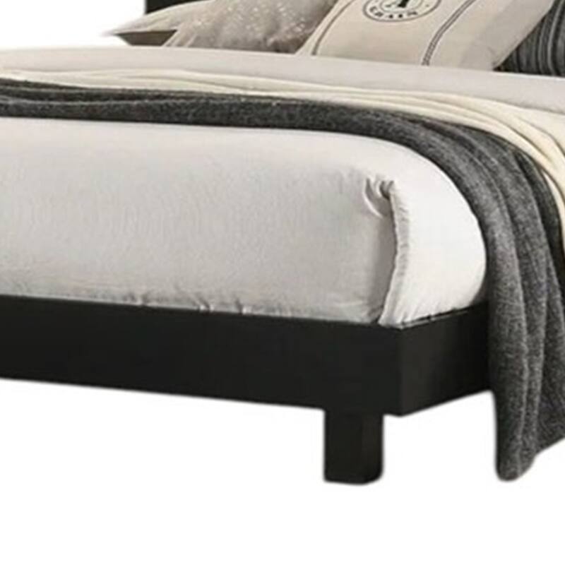 Yoki King Size Bed w Underbed LED, Acrylic Gold Trim, Black Frame