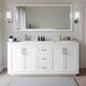 Option White / Giotto Quartz Top / Brushed Gold Hardware
