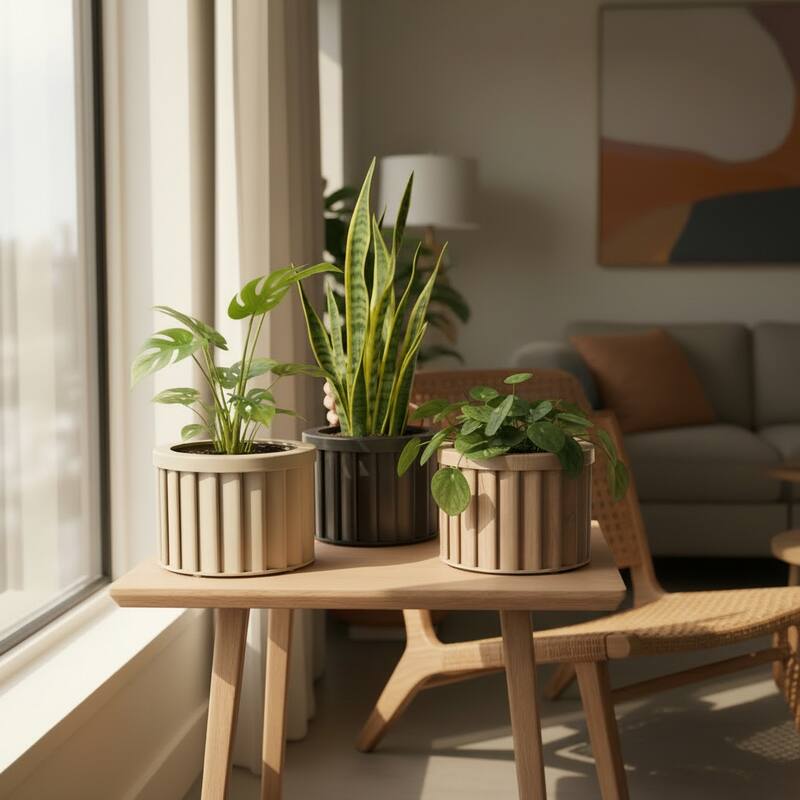 Round Strata Planter