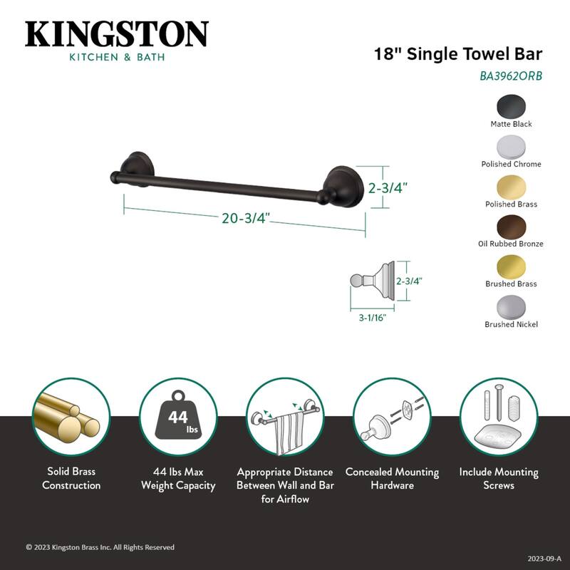 Restoration 18-Inch Towel Bar