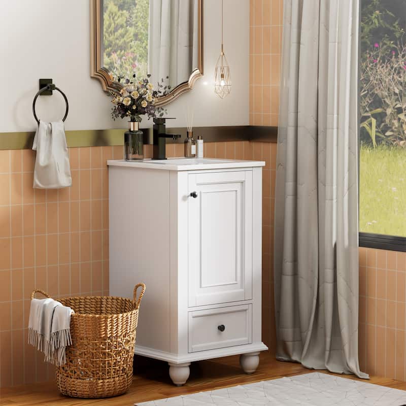 Bathroom Vanity with Sink Combo Set, Free Standing Bathroom Storage Cabinet