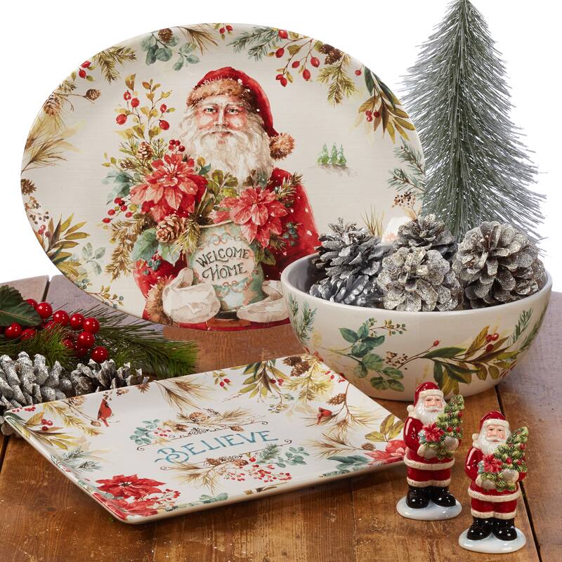 Certified International Christmas Story Oval Platter