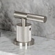 preview thumbnail 11 of 34, Kingston Brass Convergent Two-Handle 3-Hole Deck Mount Widespread Bathroom Faucet with Knurled Handle and Brass Pop-Up Drain
