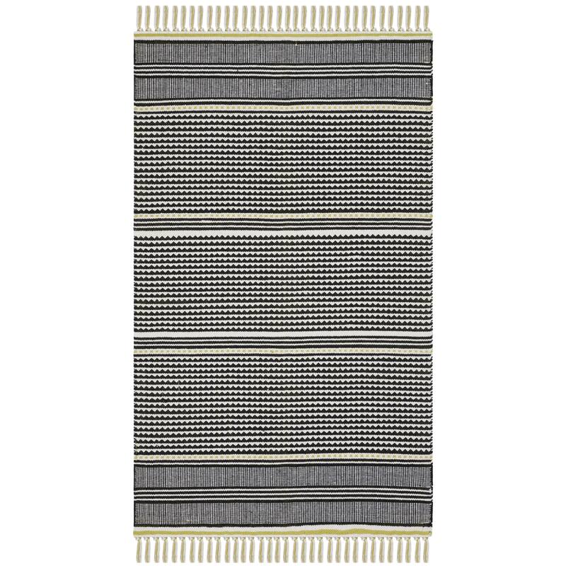 SAFAVIEH, Handmade Flatweave Montauk Susse Casual Cotton Rug - 3' x 5' - Lime/Multi
