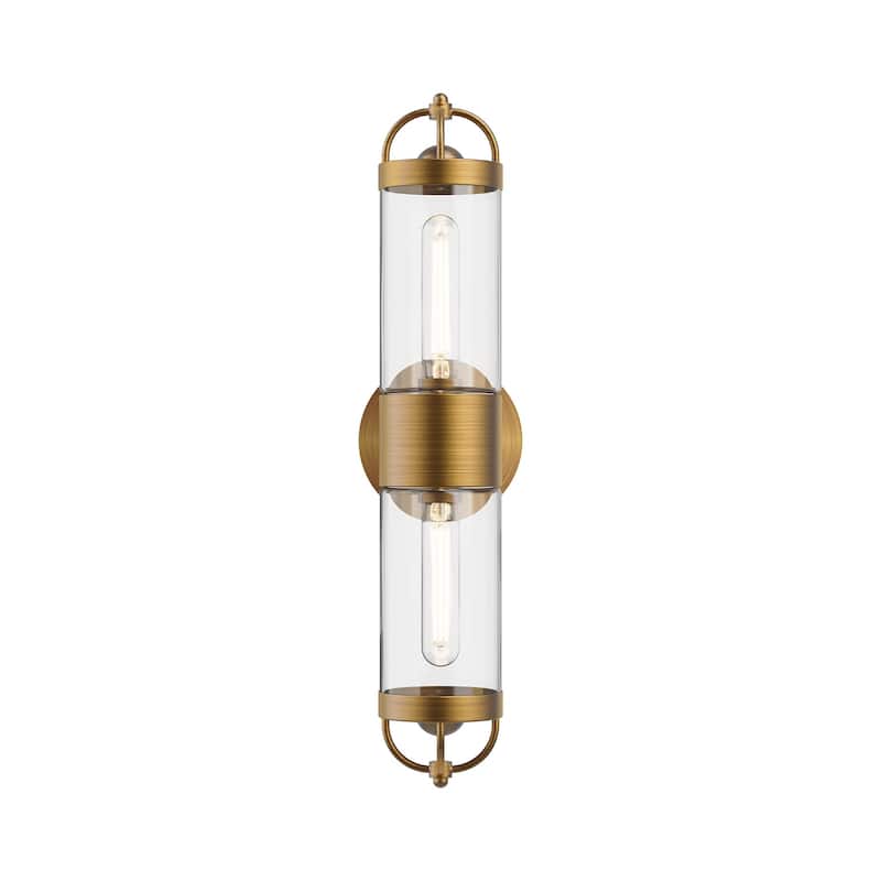 Alora Lighting WV461102 Lancaster 2 Light 21" Tall Wall Sconce - Aged Gold