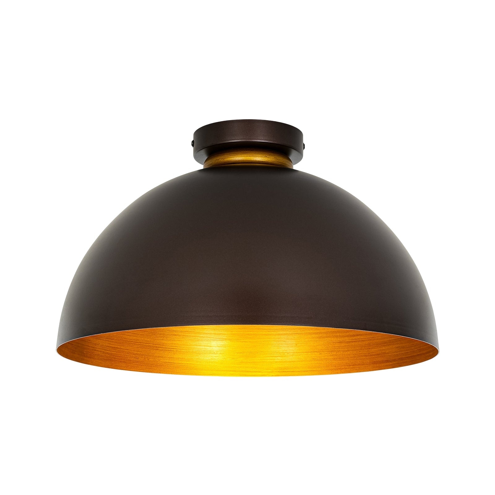 Modern Farmhouse 1-Light Metal Dome Semi Flush Mount 15.7in