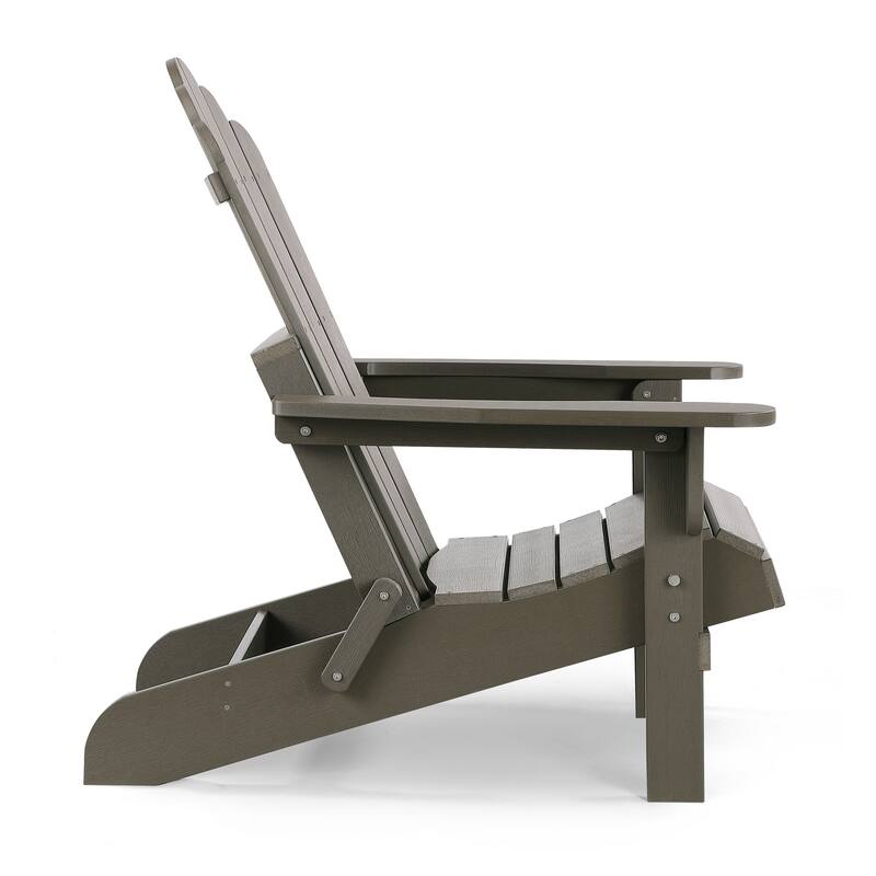 Haven Folding Poly Resin Plastic Adirondack Chair