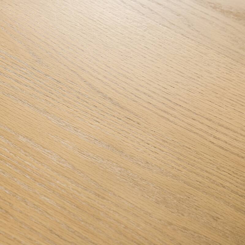 67" Dovelina Oval Dining Table with Rattan Double Pedestal for 6 People