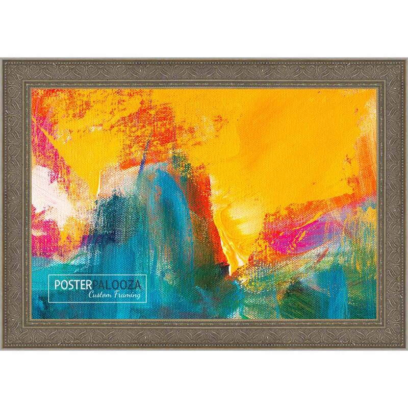 22x34 Ornate Silver Complete Wood Picture Frame with UV Acrylic, Foam Board Backing, & Hardware