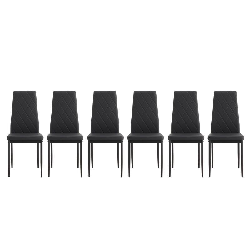 Dining Chair Set Of 6 - Black