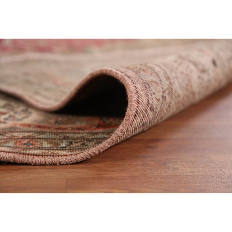 Hand Knotted Oriental 100% Wool Carpet Traditional Medallion Pink Tabriz Area Rug - 12' 9'' X 11' 1''