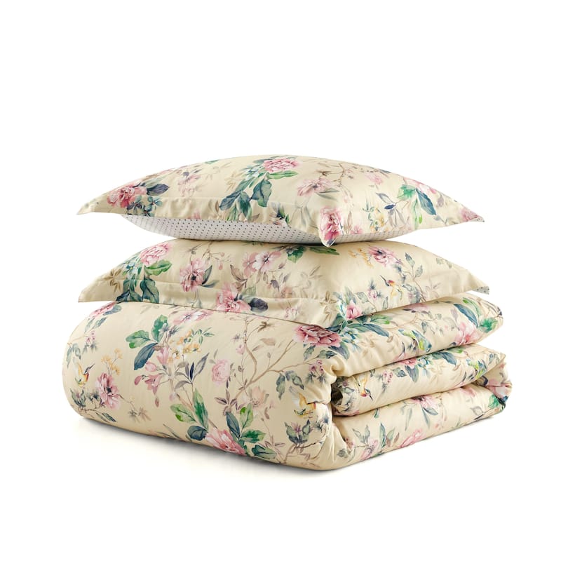 Martha Stewart Songbird Cotton Reversible Duvet Cover Set