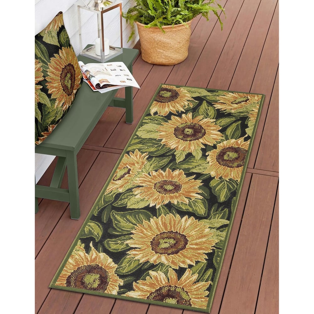 Liora Manne Esencia Sunflowers Indoor/Outdoor Mat