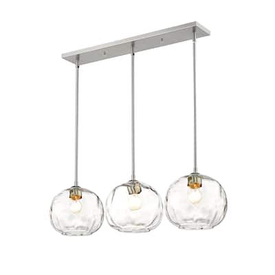 Chloe 3 Light island - Brushed Nickel
