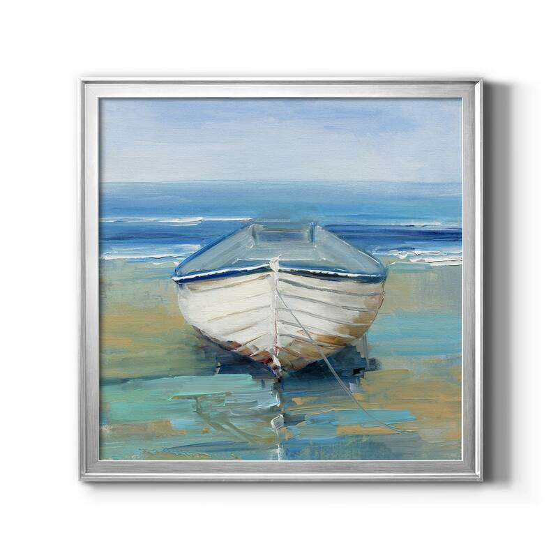 Bubbly Blue Crab-Framed Canvas - Ready to Hang - Silver - 20x20