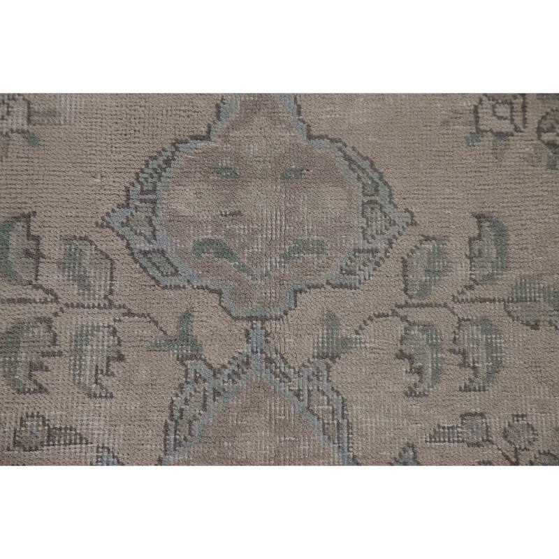 Distressed Tabriz Persian Vintage Rug Living Room Handmade Wool Carpet - 6'4" x 9'1"
